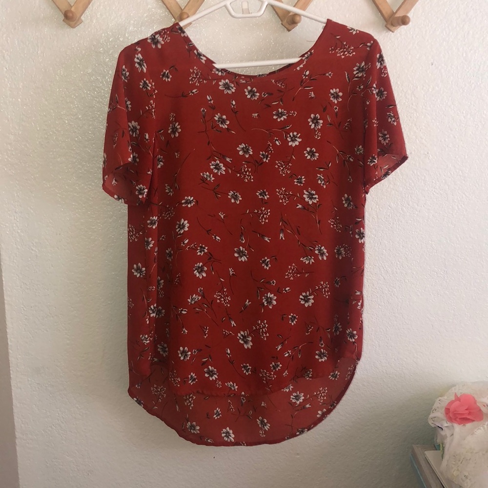 Flower print blouse
